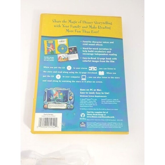 Read Along The Little Mermaid Enhanced CD 32 Page Book Roy Dotrice - Picture 5 of 5